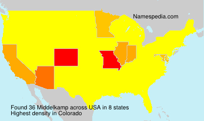 Surname Middelkamp in USA Surname Middelkamp in USA