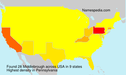Surname Middlebrough in USA Surname Middlebrough in USA