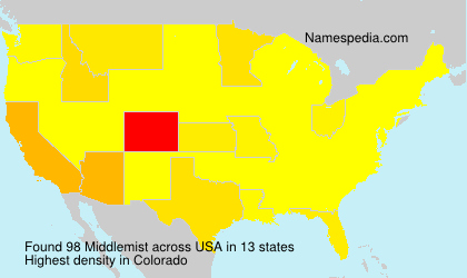 Surname Middlemist in USA Surname Middlemist in USA