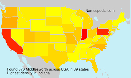 Surname Middlesworth in USA Surname Middlesworth in USA