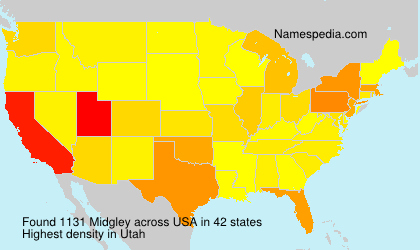 Surname Midgley in USA