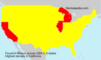 Surname Midoun in USA Surname Midoun in USA