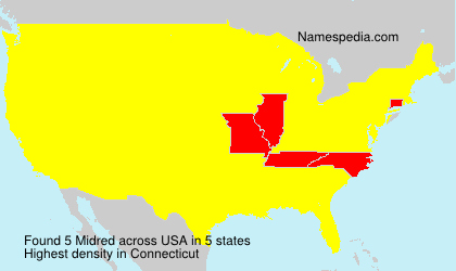 Surname Midred in USA Surname Midred in USA