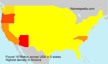 Surname Midtun in USA Surname Midtun in USA