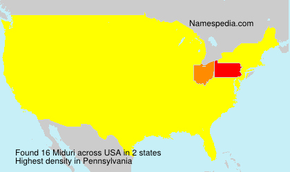 Surname Miduri in USA Surname Miduri in USA