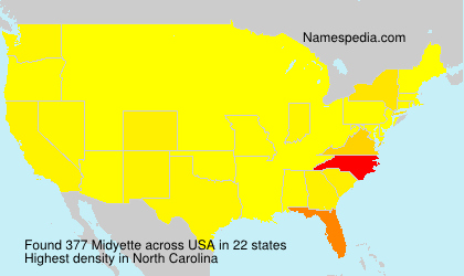 Surname Midyette in USA Surname Midyette in USA