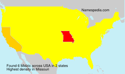 Surname Midzic in USA Surname Midzic in USA