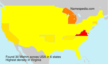 Surname Miehm in USA Surname Miehm in USA