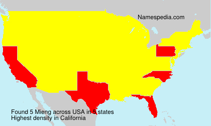 Surname Mieng in USA Surname Mieng in USA