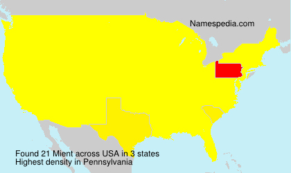 Surname Mient in USA Surname Mient in USA