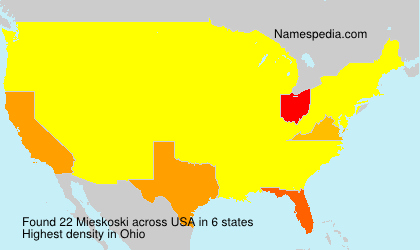 Surname Mieskoski in USA