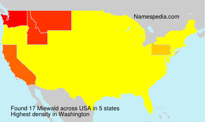 Surname Miewald in USA Surname Miewald in USA