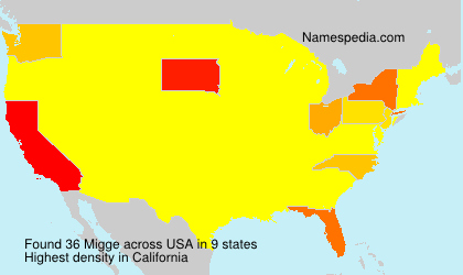 Surname Migge in USA Surname Migge in USA