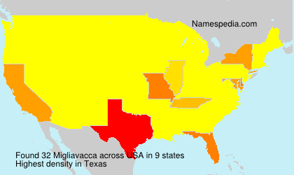 Surname Migliavacca in USA Surname Migliavacca in USA
