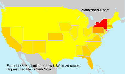 Surname Miglionico in USA Surname Miglionico in USA