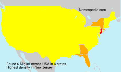 Surname Miglior in USA Surname Miglior in USA