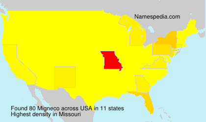 Surname Migneco in USA Surname Migneco in USA