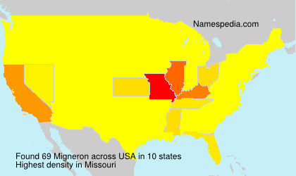 Surname Migneron in USA Surname Migneron in USA