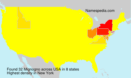 Surname Mignogno in USA Surname Mignogno in USA