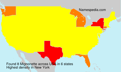 Surname Mignonette in USA Surname Mignonette in USA