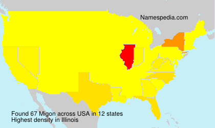 Surname Migon in USA Surname Migon in USA