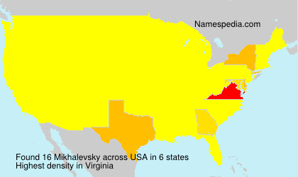 Surname Mikhalevsky in USA Surname Mikhalevsky in USA