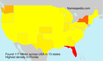 Surname Mikler in USA Surname Mikler in USA
