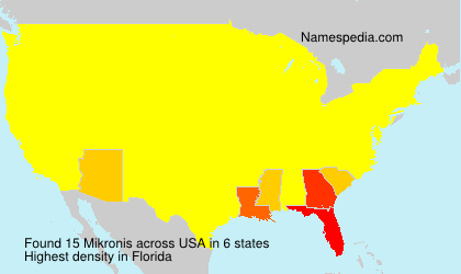 Surname Mikronis in USA Surname Mikronis in USA