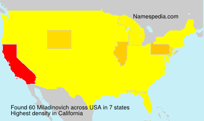 Surname Miladinovich in USA