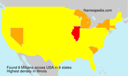Surname Milijana in USA Surname Milijana in USA