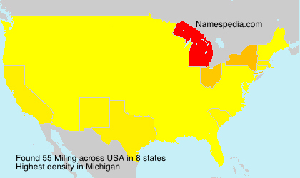 Surname Miling in USA Surname Miling in USA