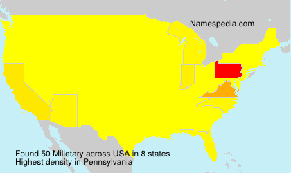 Surname Milletary in USA Surname Milletary in USA