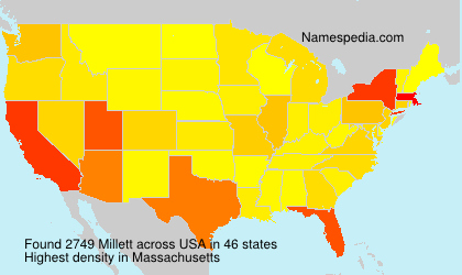 Surname Millett in USA Surname Millett in USA
