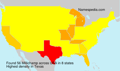 Surname Millichamp in USA Surname Millichamp in USA