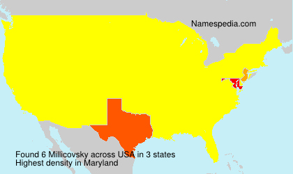 Surname Millicovsky in USA Surname Millicovsky in USA