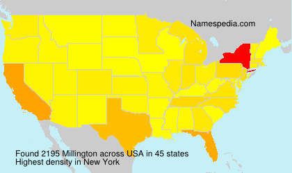 Surname Millington in USA