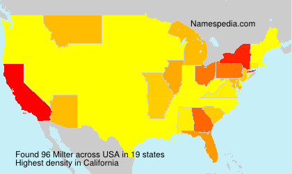 Surname Milter in USA Surname Milter in USA