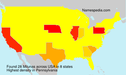 Surname Milunas in USA Surname Milunas in USA