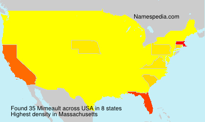 Surname Mimeault in USA Surname Mimeault in USA