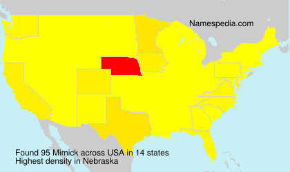 Surname Mimick in USA Surname Mimick in USA
