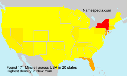 Surname Mincieli in USA Surname Mincieli in USA