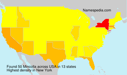 Surname Mincolla in USA