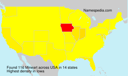 Surname Mineart in USA Surname Mineart in USA