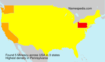 Surname Minescu in USA Surname Minescu in USA