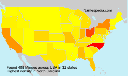 Surname Minges in USA Surname Minges in USA