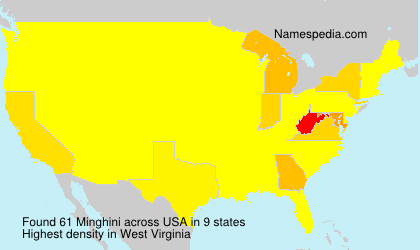 Surname Minghini in USA
