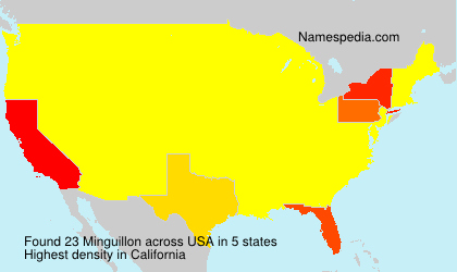 Surname Minguillon in USA Surname Minguillon in USA
