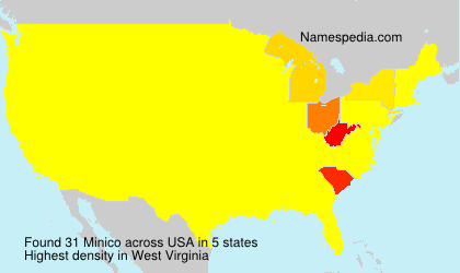 Surname Minico in USA Surname Minico in USA