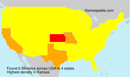 Surname Miniefee in USA Surname Miniefee in USA