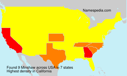 Surname Minshaw in USA Surname Minshaw in USA